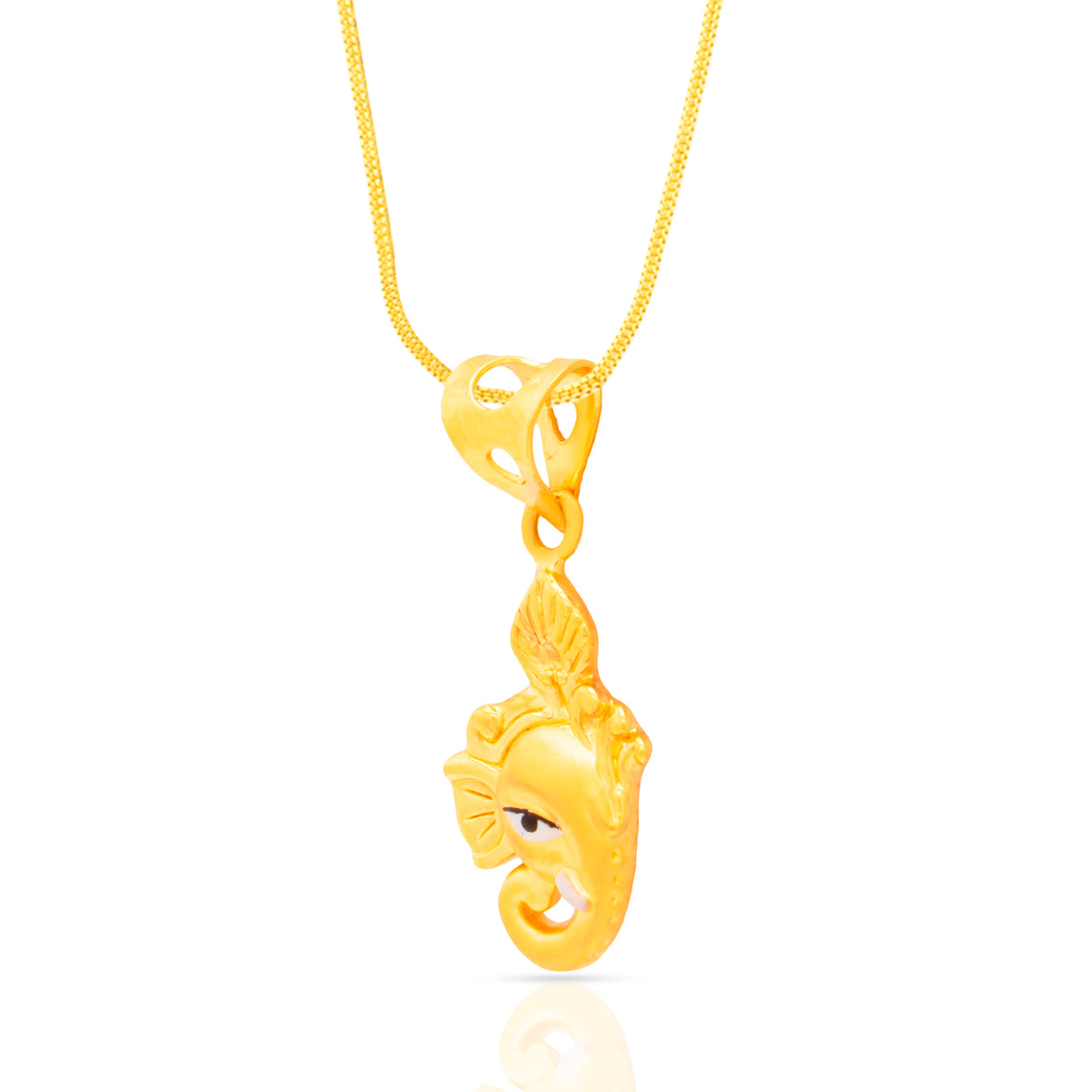 Celestial Grace Ganesh God 22K Gold Pendant
