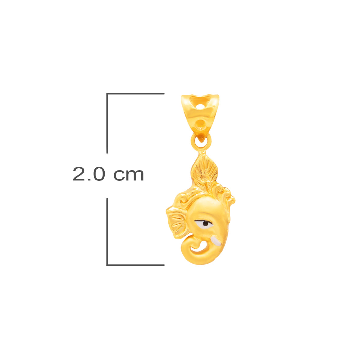 Celestial Grace Ganesh God 22K Gold Pendant