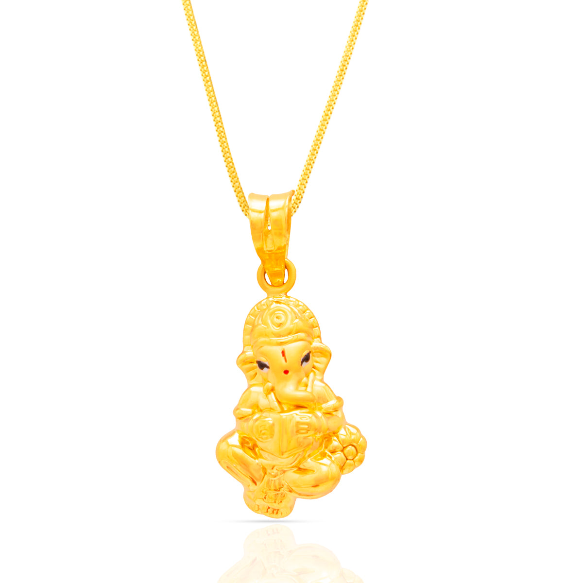 Celestial Ganesh God 22K Gold Pendant