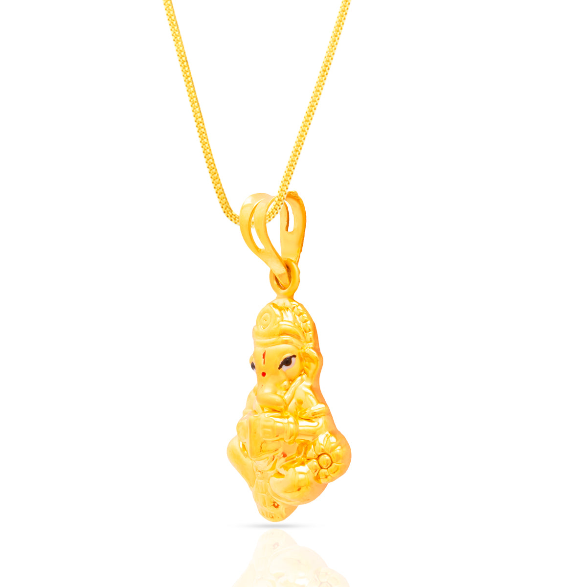 Celestial Ganesh God 22K Gold Pendant