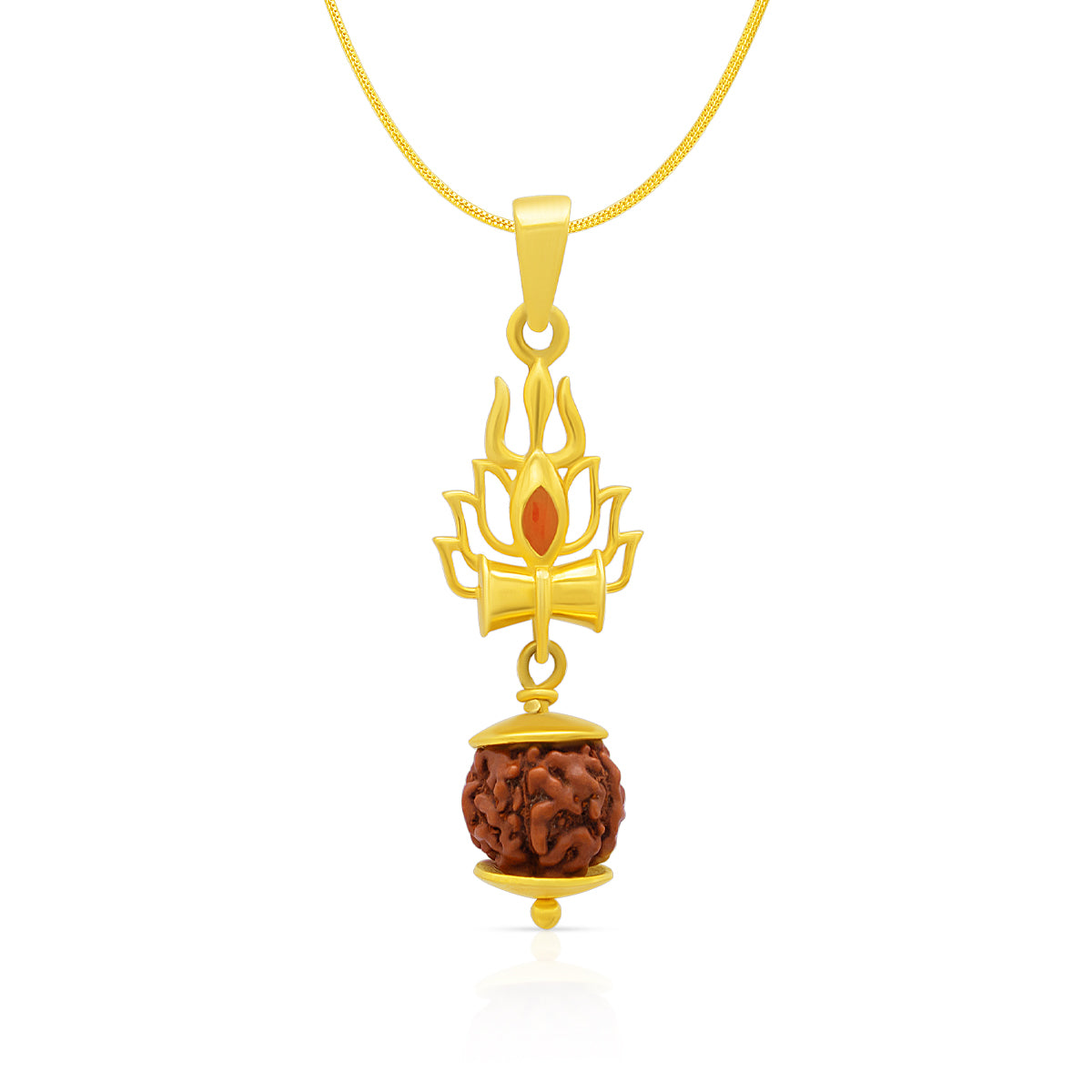Scared Lord Shiva 22K Gold Rudraksha Religious Locket