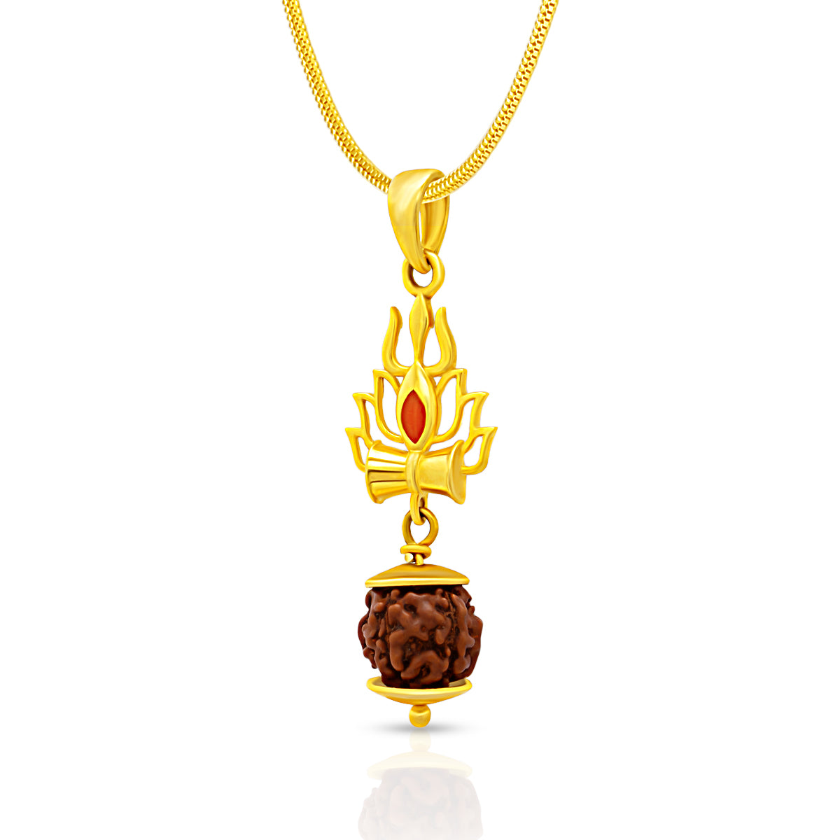 Scared Lord Shiva 22K Gold Rudraksha Religious Locket