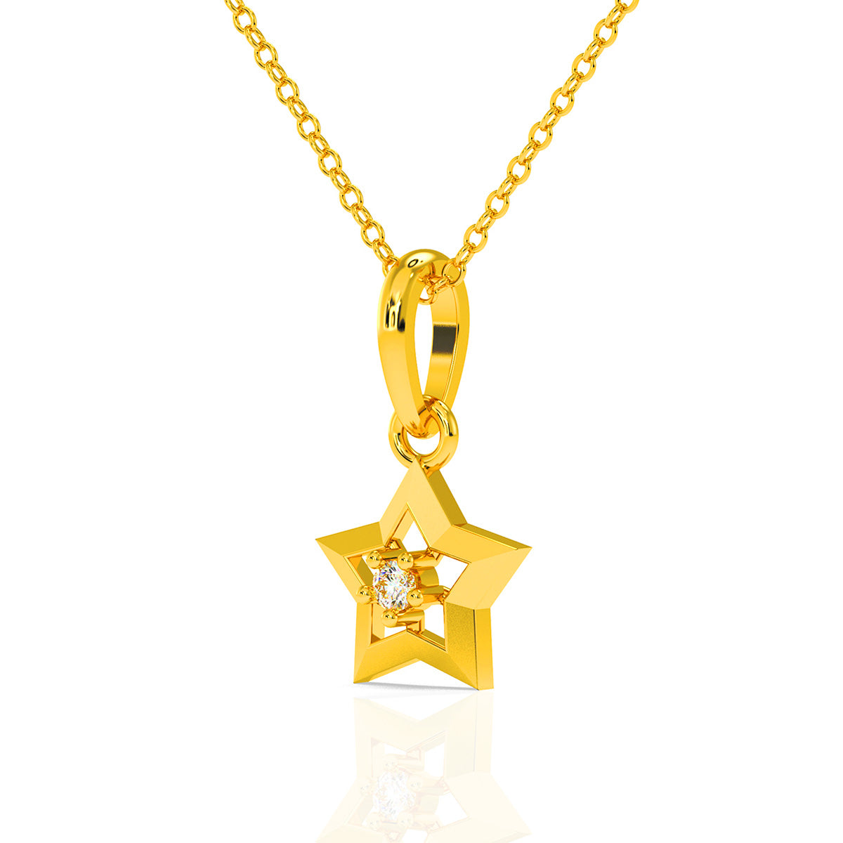 Radiant Star Gold Pendant