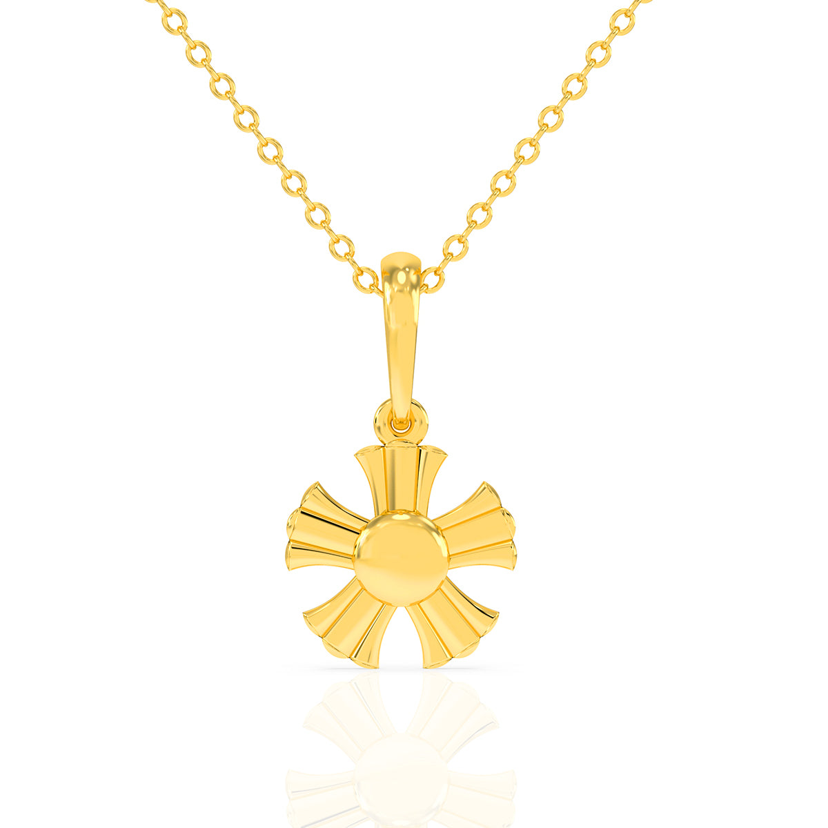 Radiant Bloom Gold Pendant