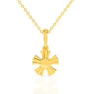 Radiant Bloom Gold Pendant