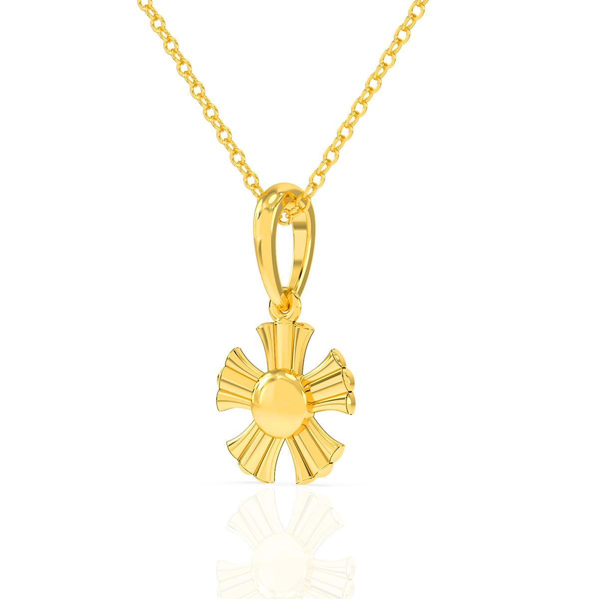 Radiant Bloom Gold Pendant