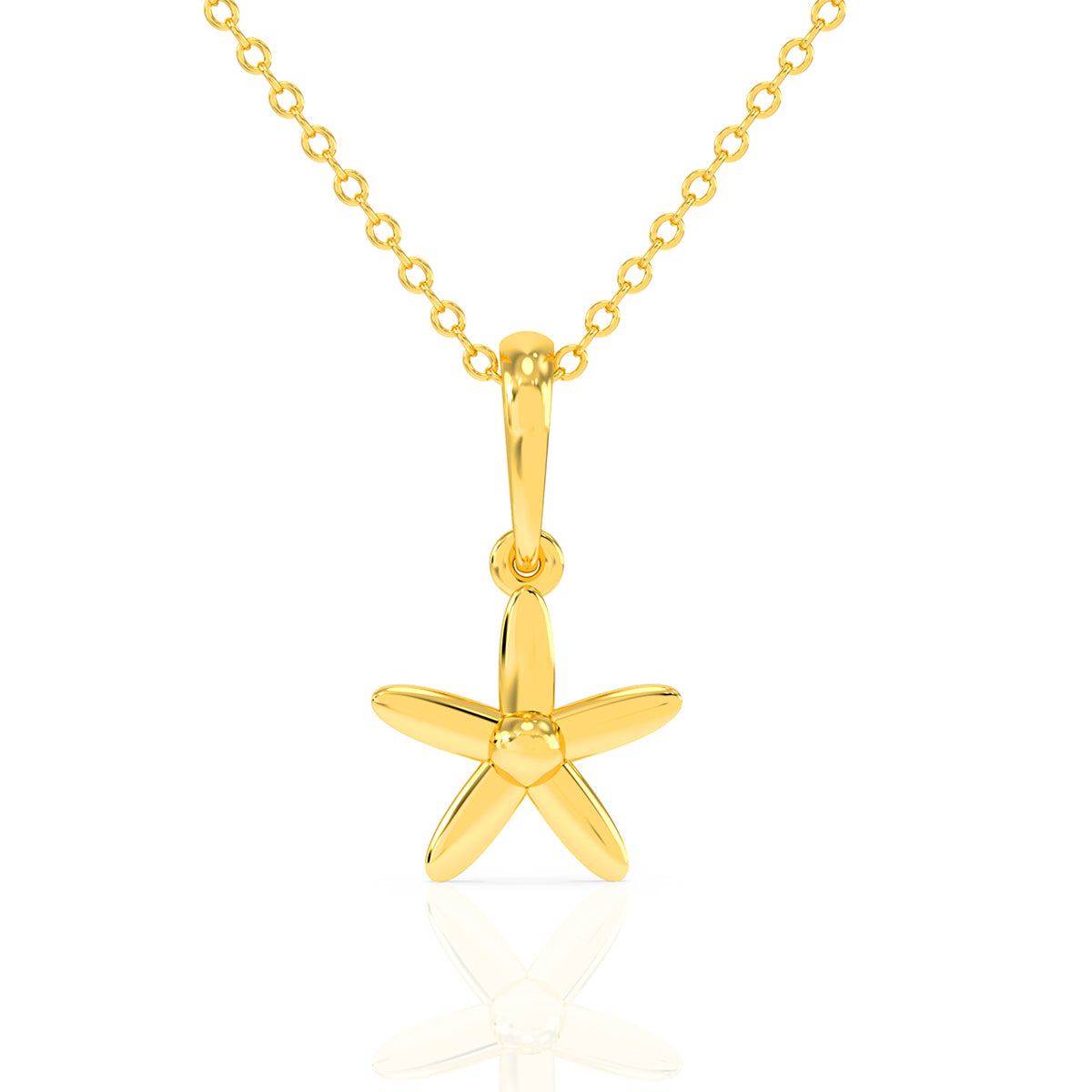 Midnight Spark Delicate Gold Pendant