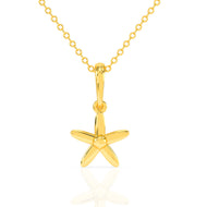 Midnight Spark Delicate Gold Pendant