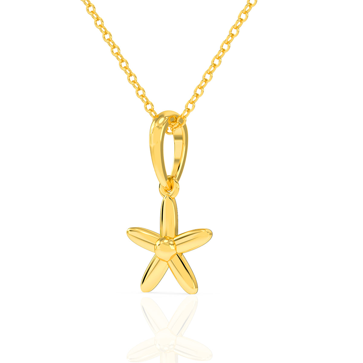 Midnight Spark Delicate Gold Pendant