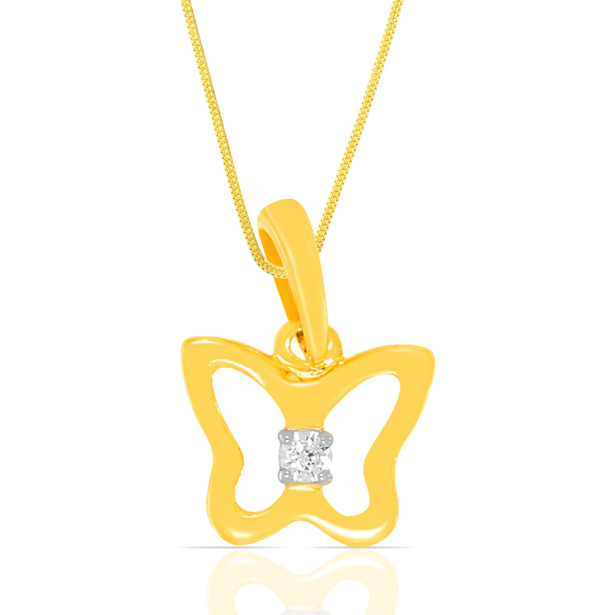 Butterfly Charm 18K Gold pendant