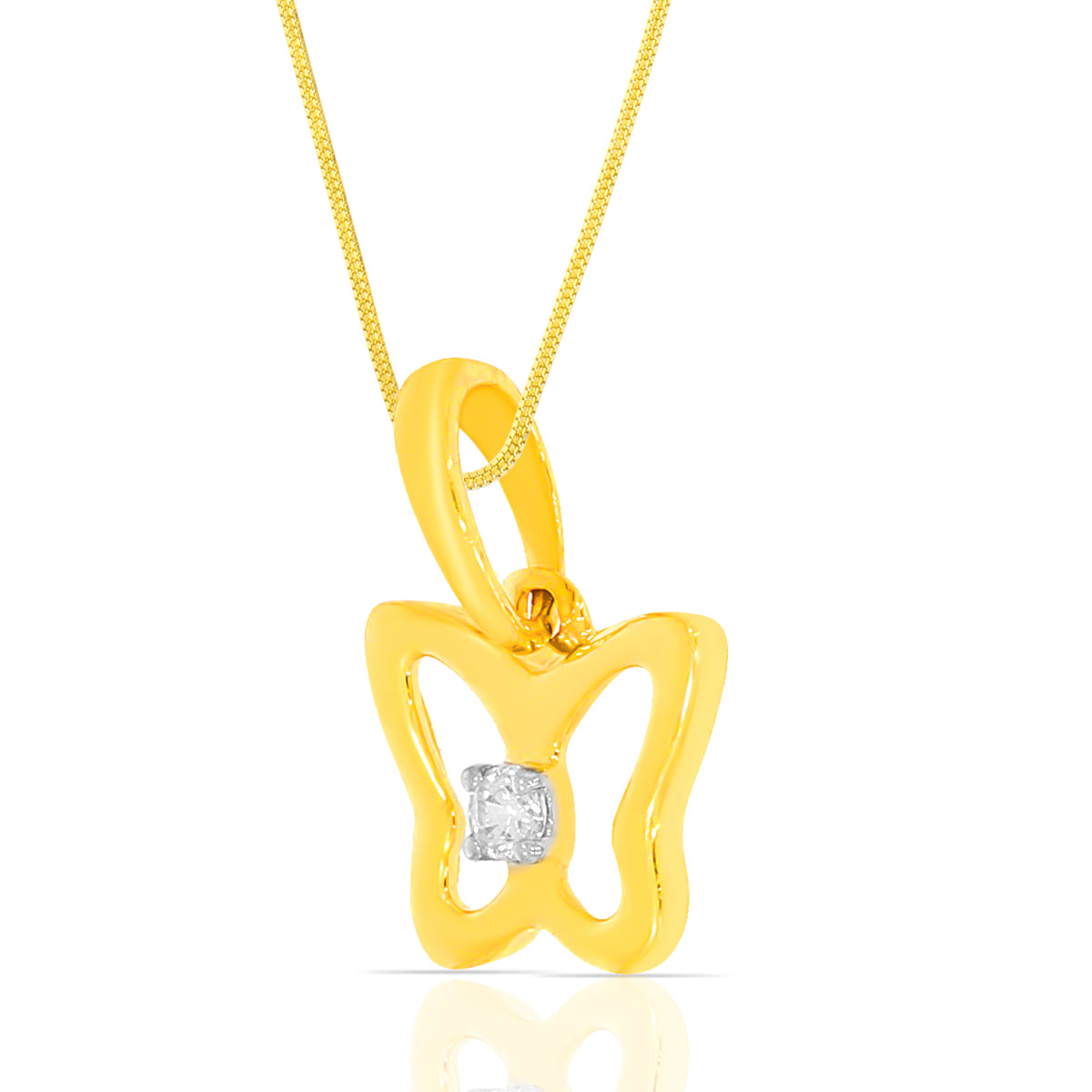 Butterfly Charm 18K Gold pendant