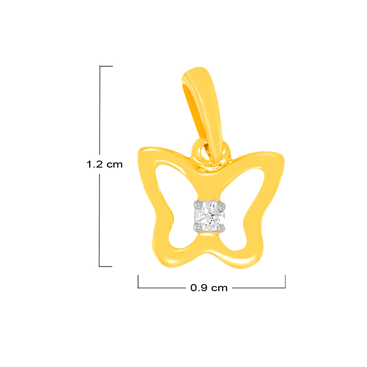 Butterfly Charm 18K Gold pendant