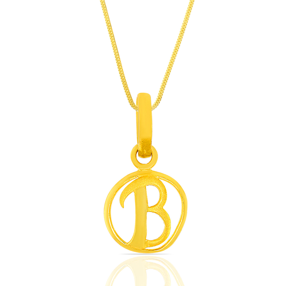 Bloom "B" Letter Gold Pendant