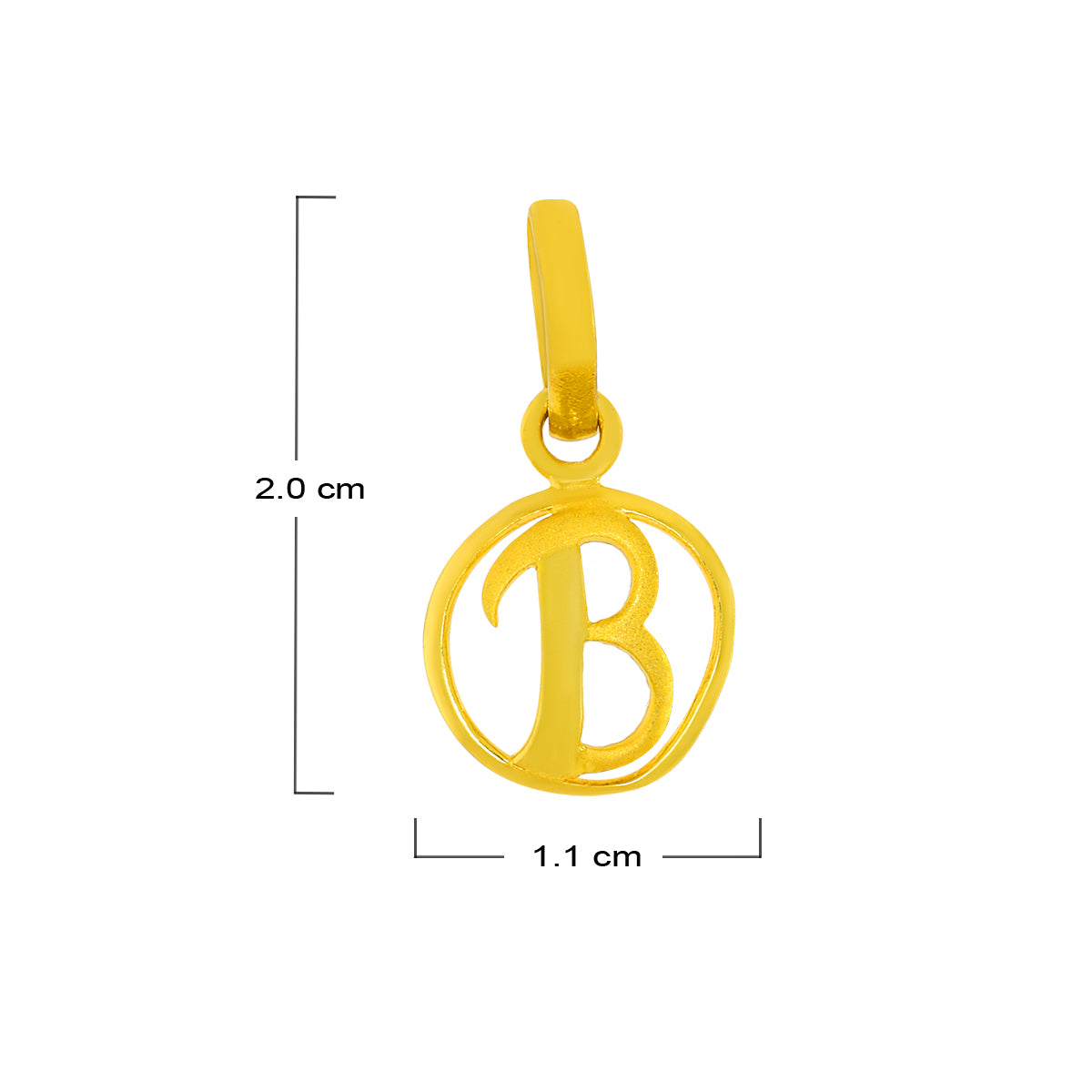 Bloom "B" Letter Gold Pendant
