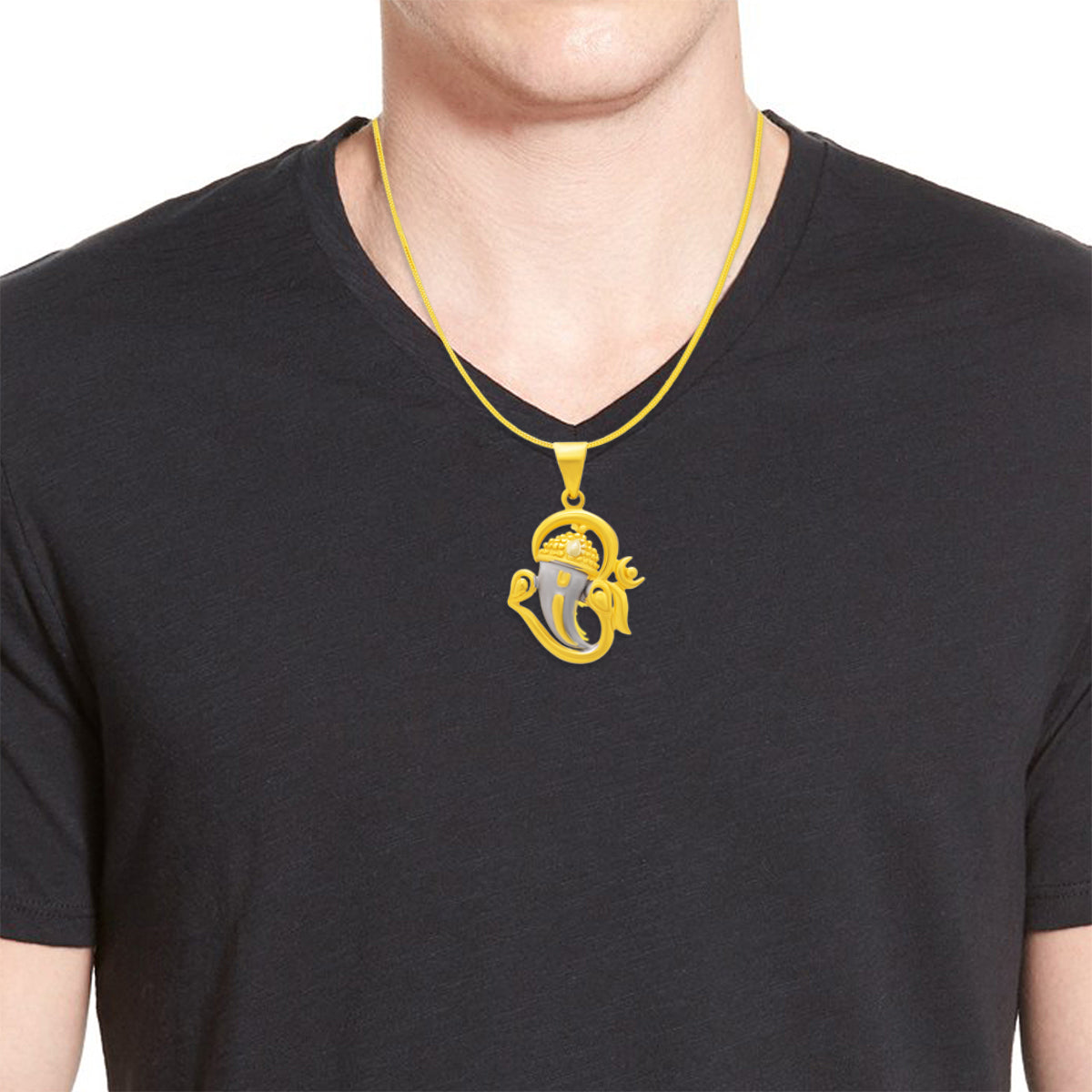 Holy Om-Ganesh 22K Gold Religious Locket