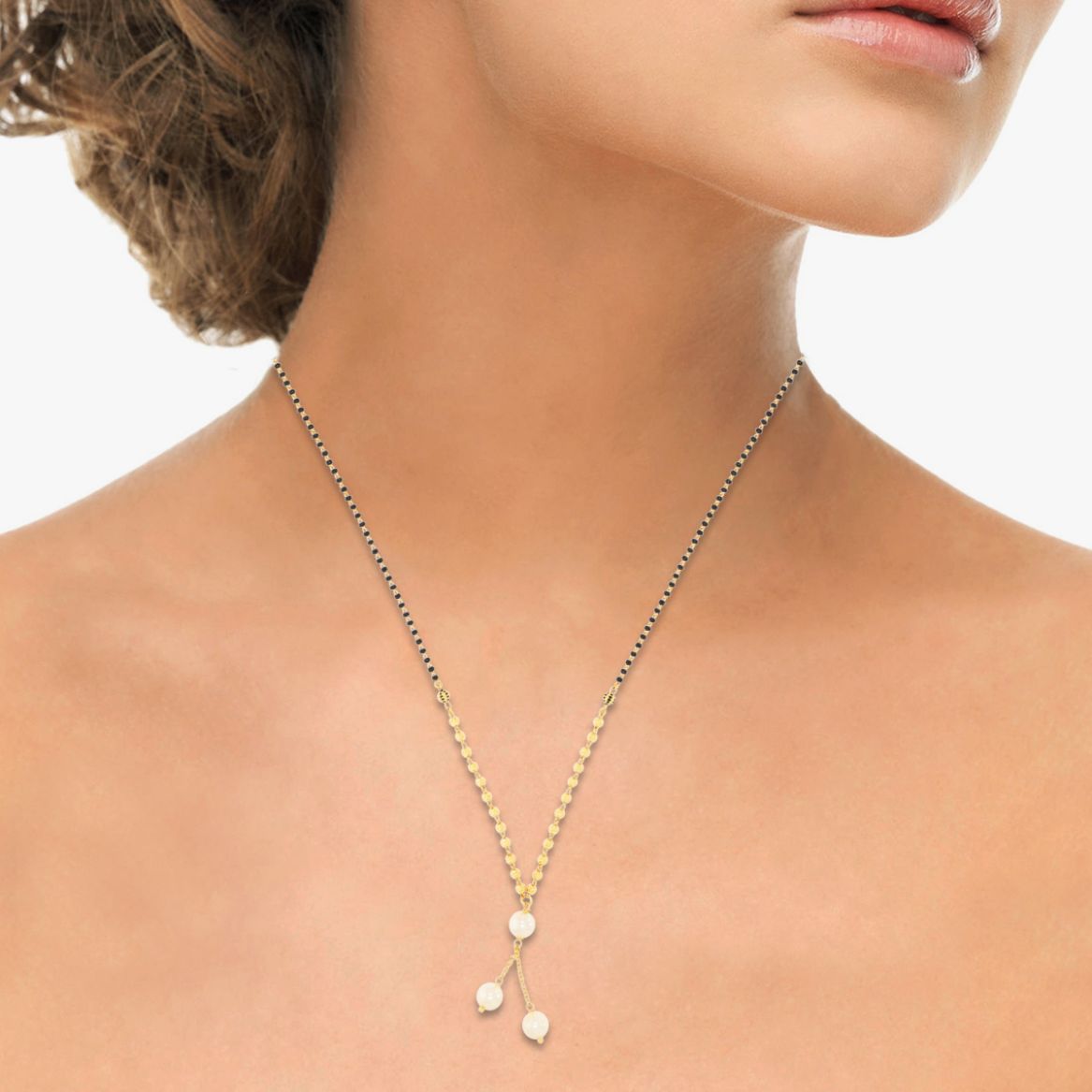 Soft Glow 22K Gold Short Mangalsutra