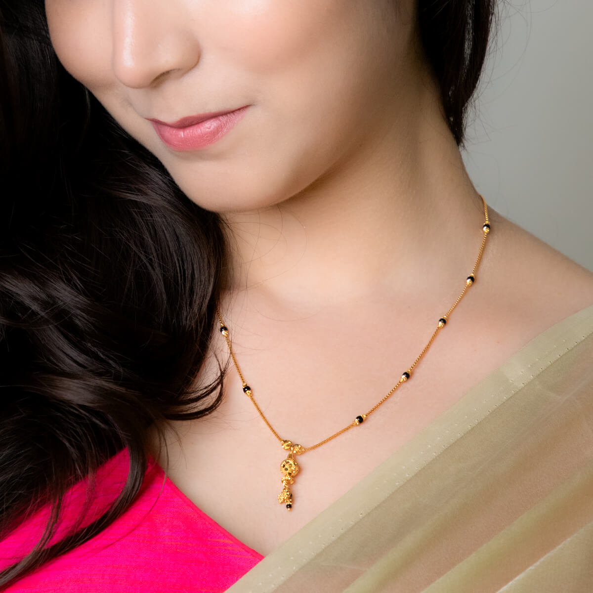 Sophisticated Shine 22K Gold Short Mangalsutra
