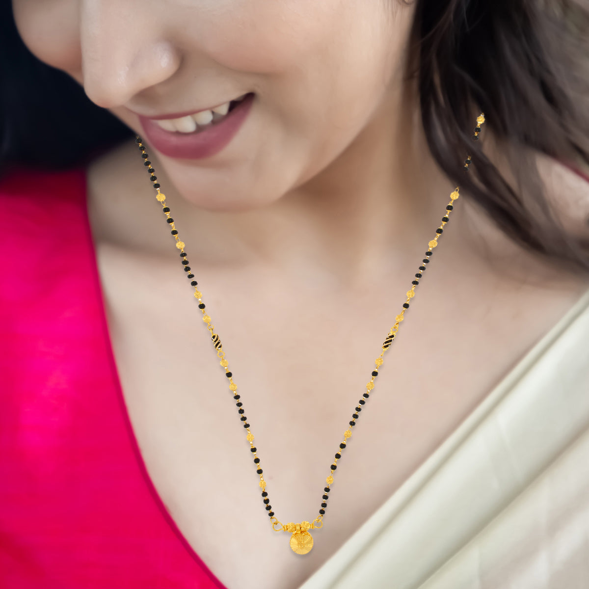 Petite Golden Charm 22K Short Mangalsutra