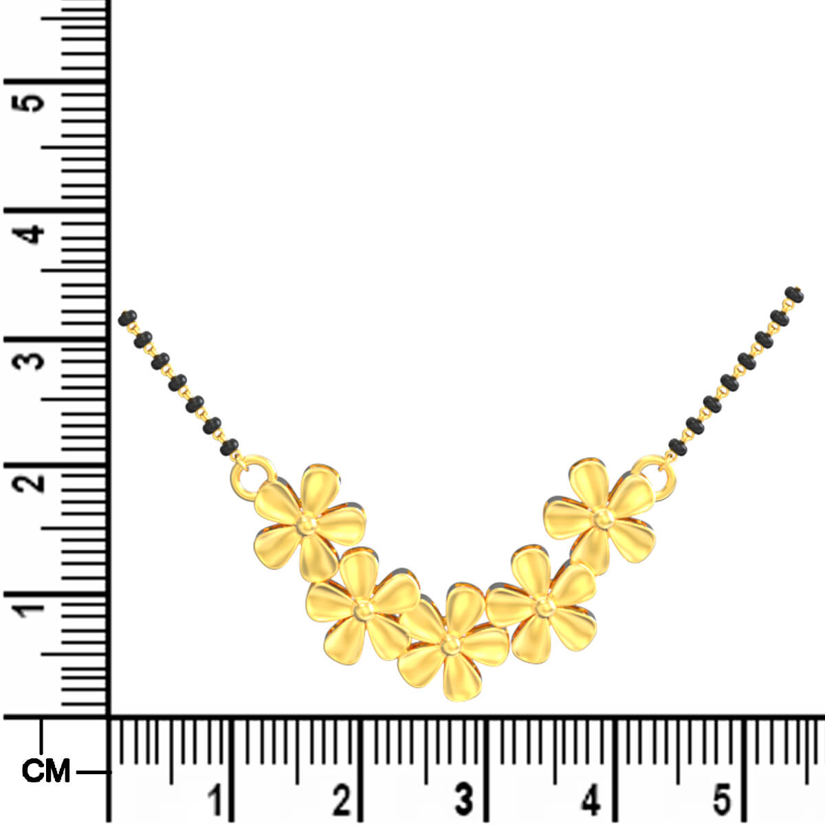 Golden Cherry Blossom 22K Mangalsutra Pendant