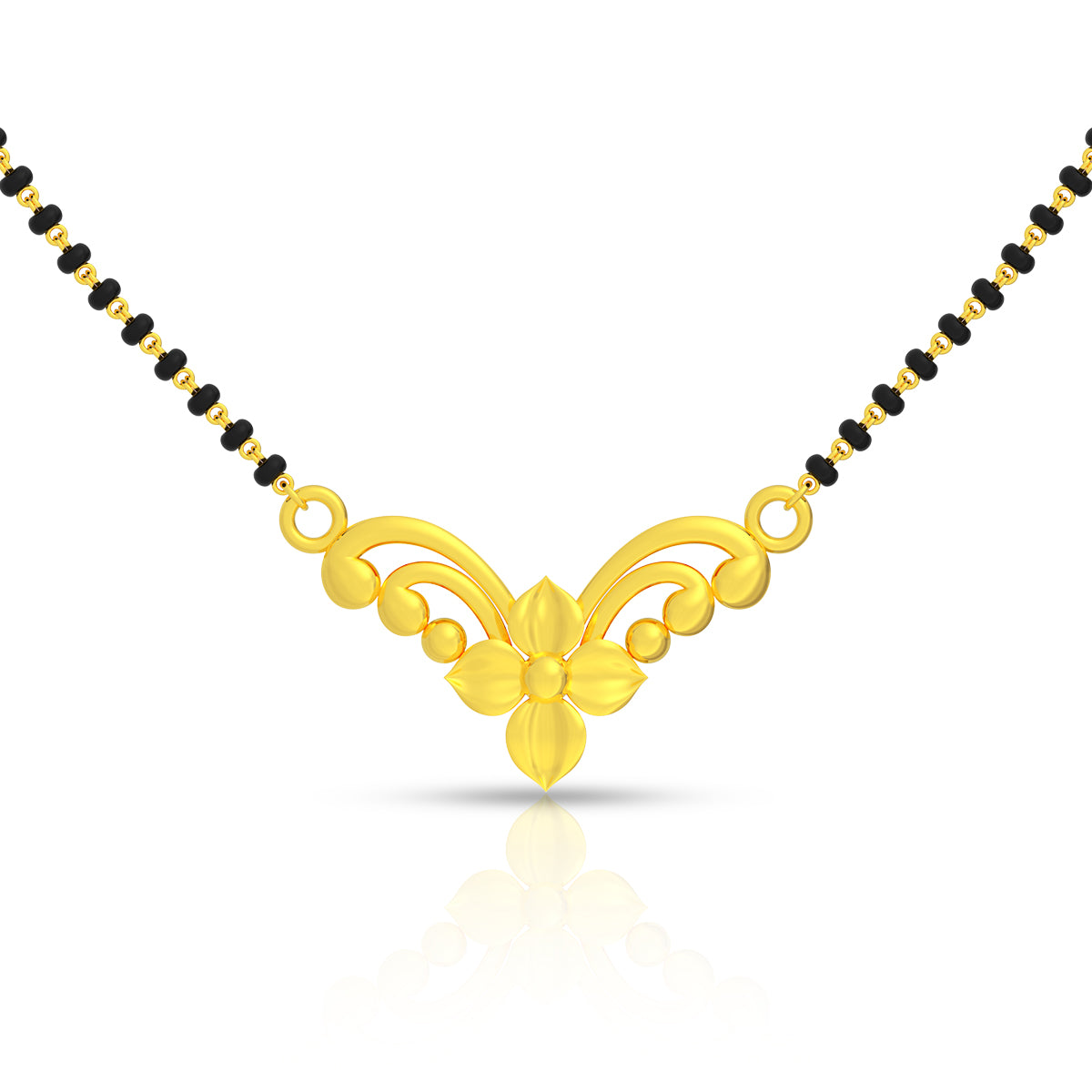 Elegant Golden Blossom 22K Gold Mangalsutra