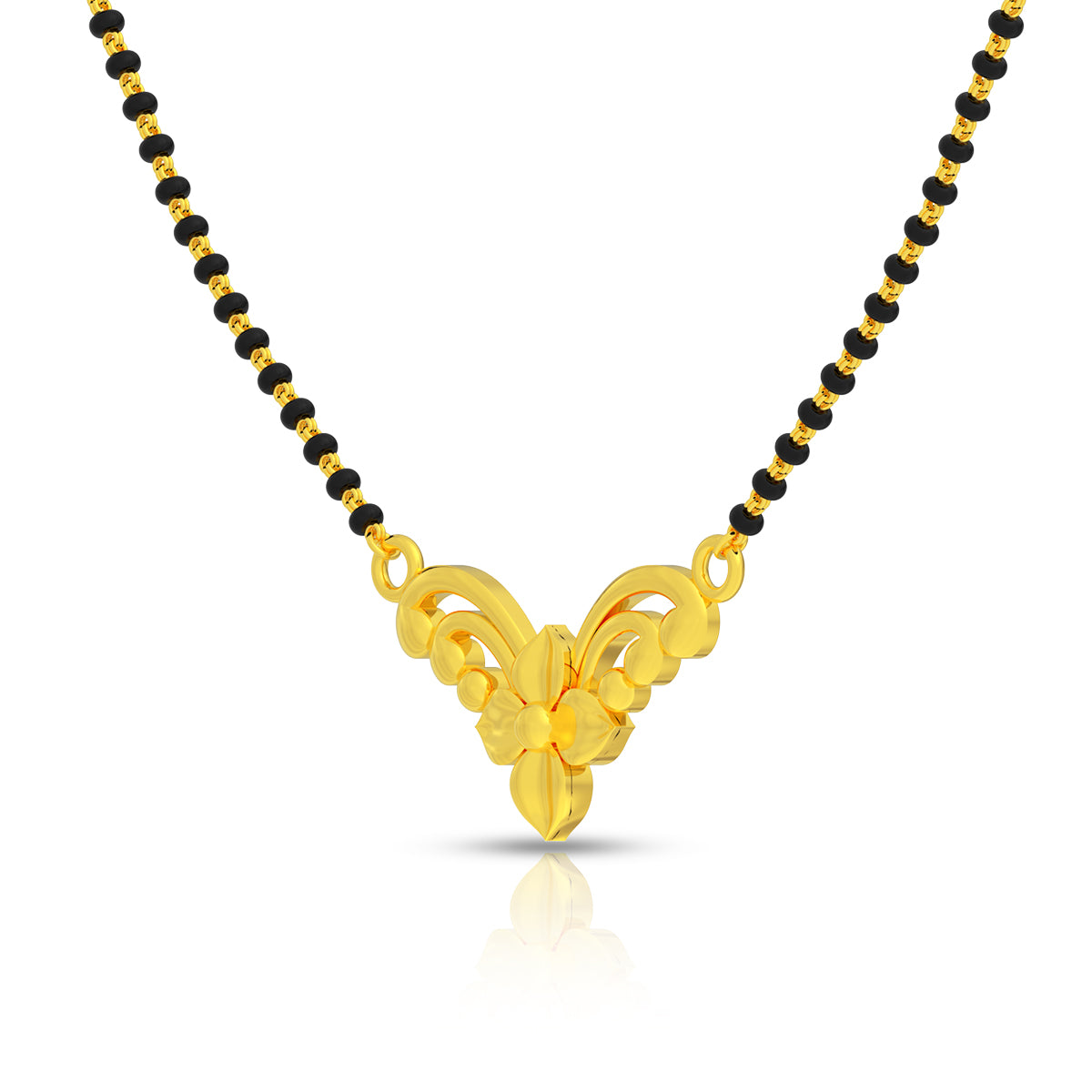 Elegant Golden Blossom 22K Gold Mangalsutra