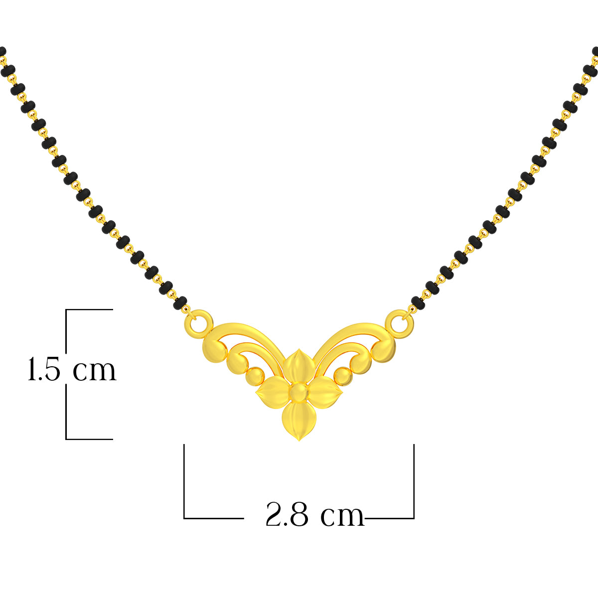 Elegant Golden Blossom 22K Gold Mangalsutra