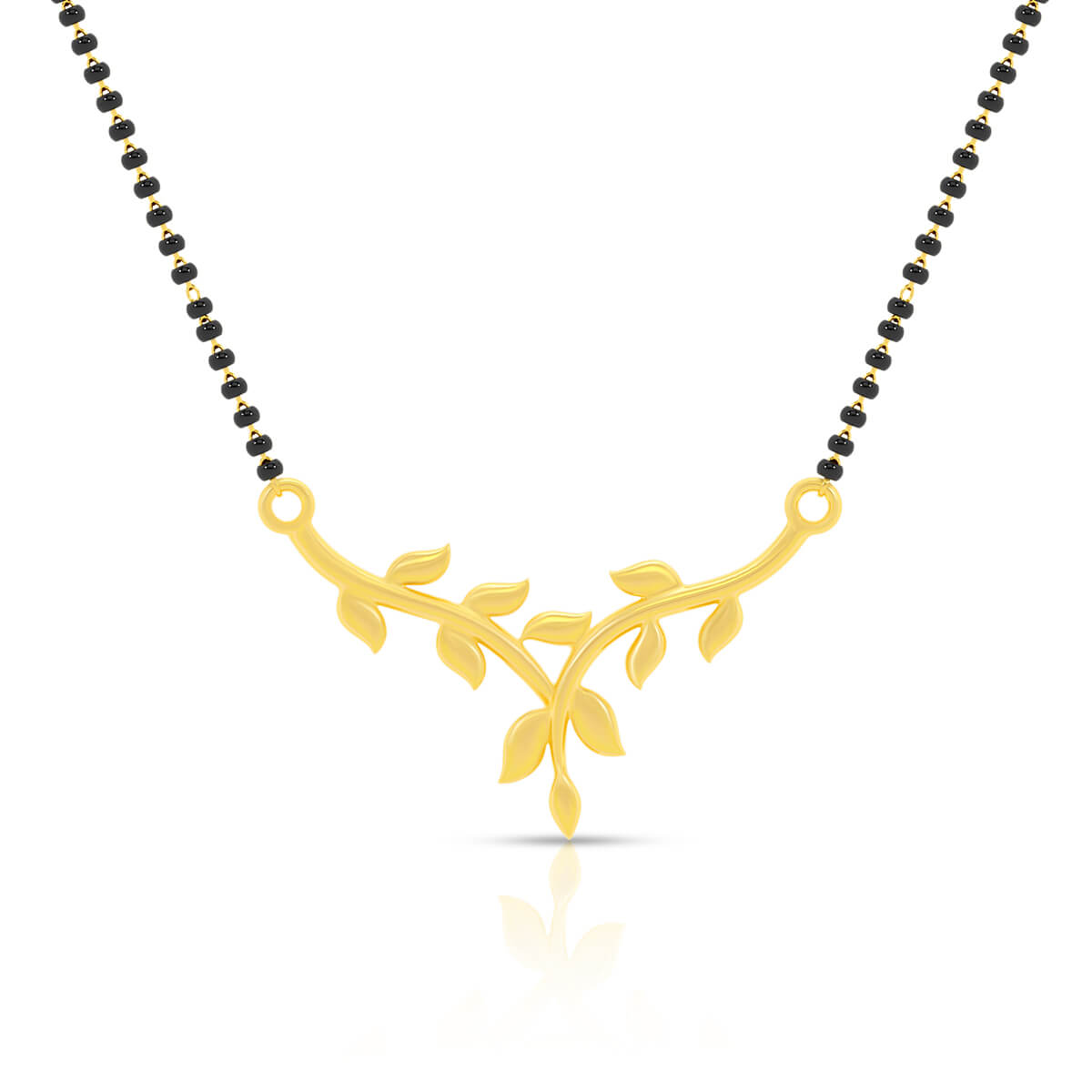 Gleaming 22K Golden Vine Mangalsutra Pendant