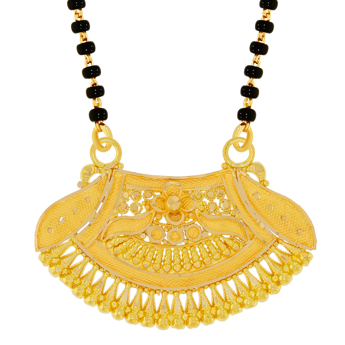 Floral Grace Gold Mangalsutra Pendant 22K
