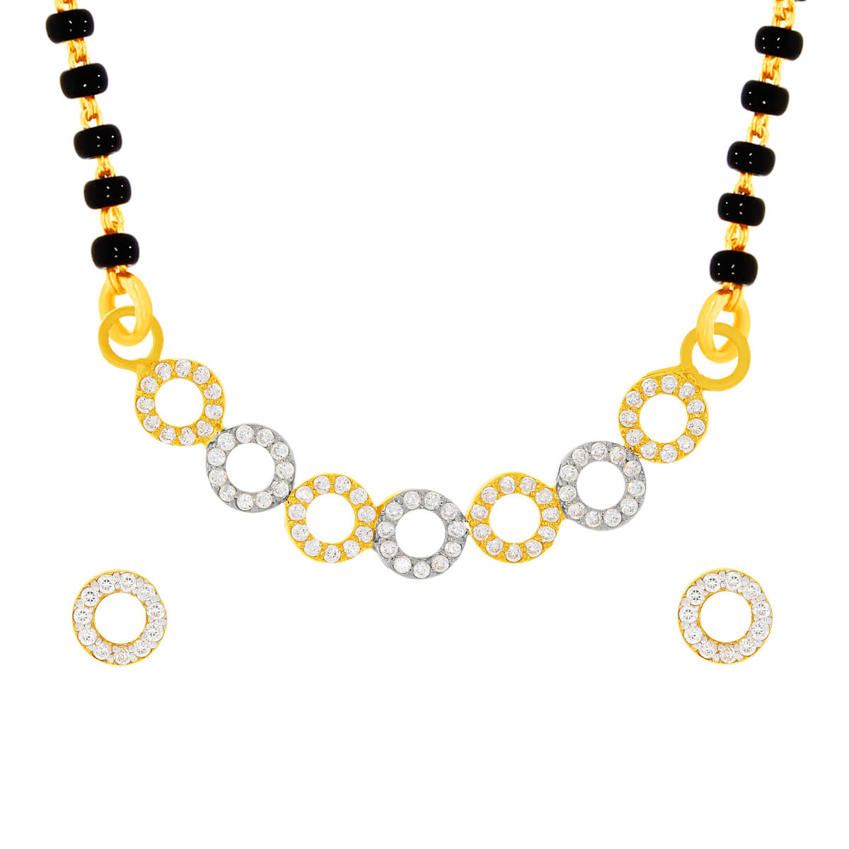 22K Stunning Elegance Oval Mangalsutra Pendant