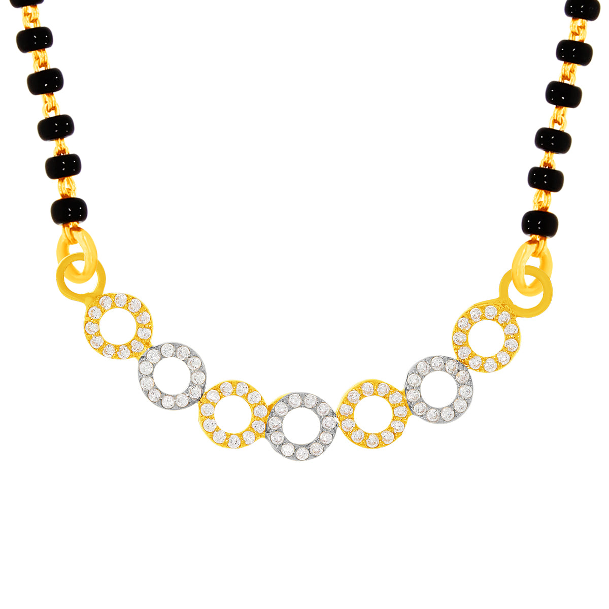 22K Stunning Elegance Oval Mangalsutra Pendant