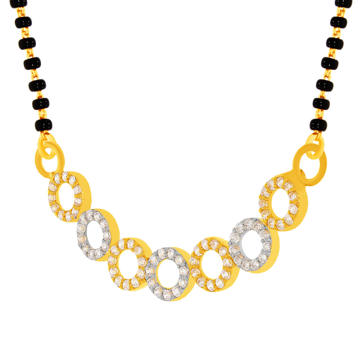 22K Stunning Elegance Oval Mangalsutra Pendant