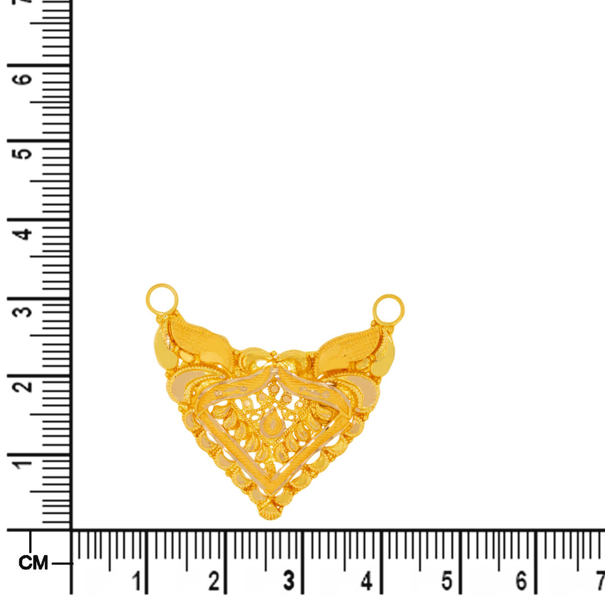 22K Graceful Paisley Motif Gold Mangalsutra Pendant