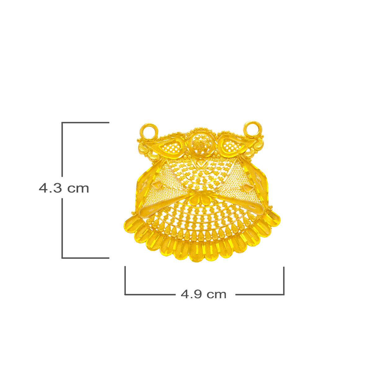 Exquisite Mesh 22K Gold Mangalsutra Pendant
