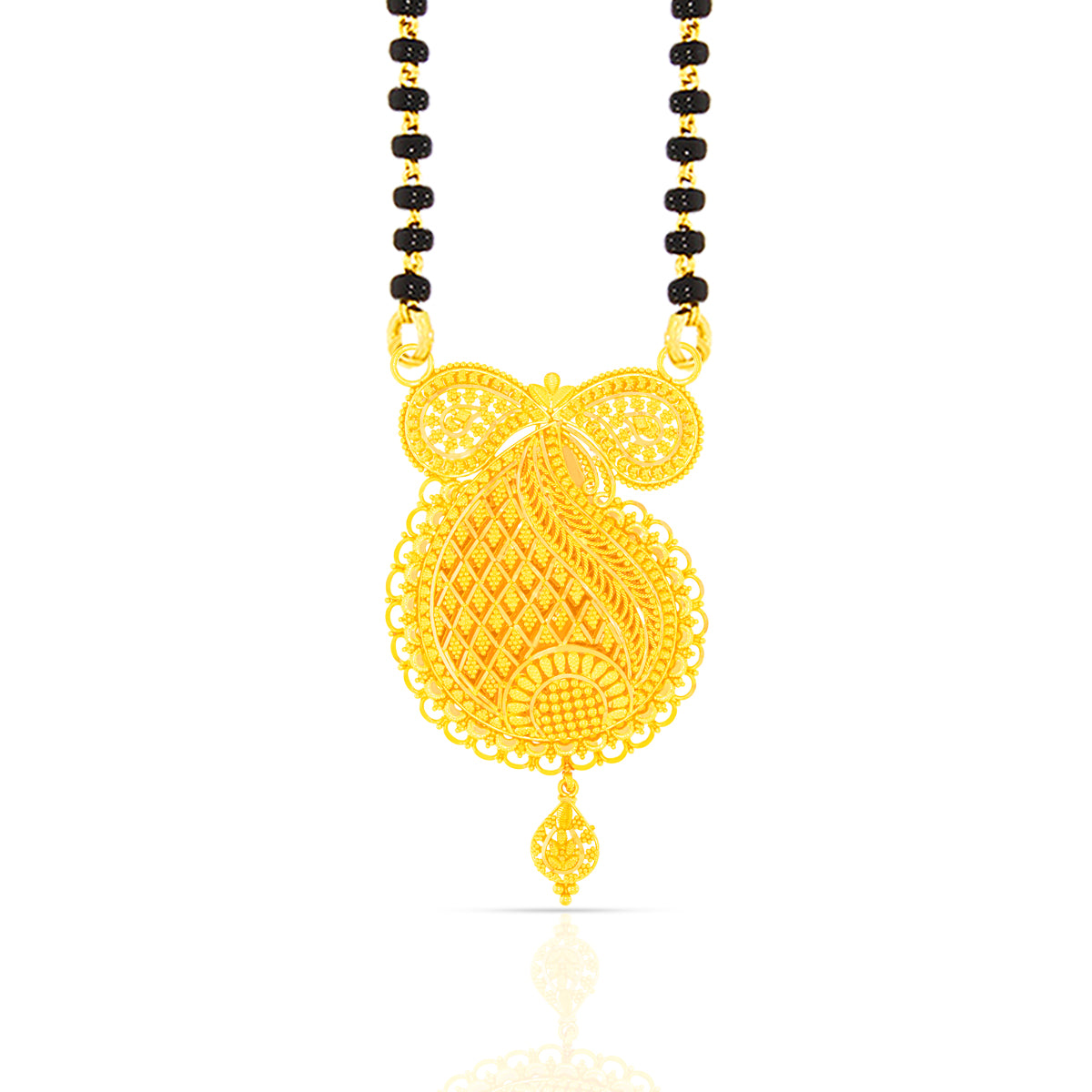 Luxuriant Paisley 22K Gold Mangalsutra Pendant