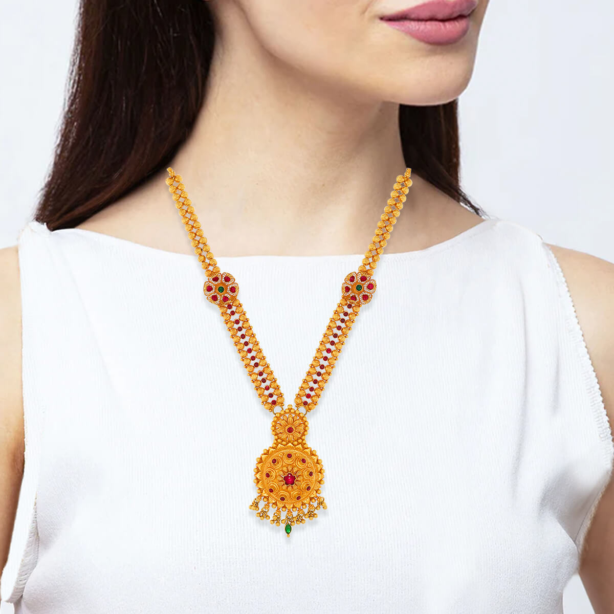 Marvelous Gleam Long Gold Necklace