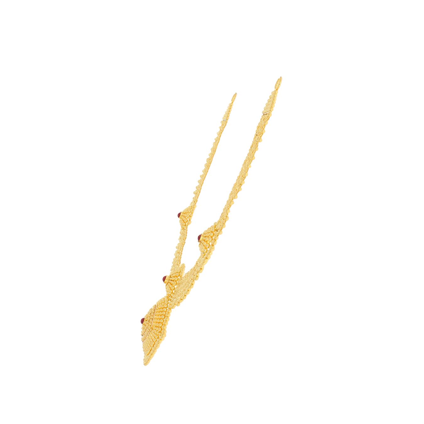 Vintage Cuboid Elegance Gold Short Necklace