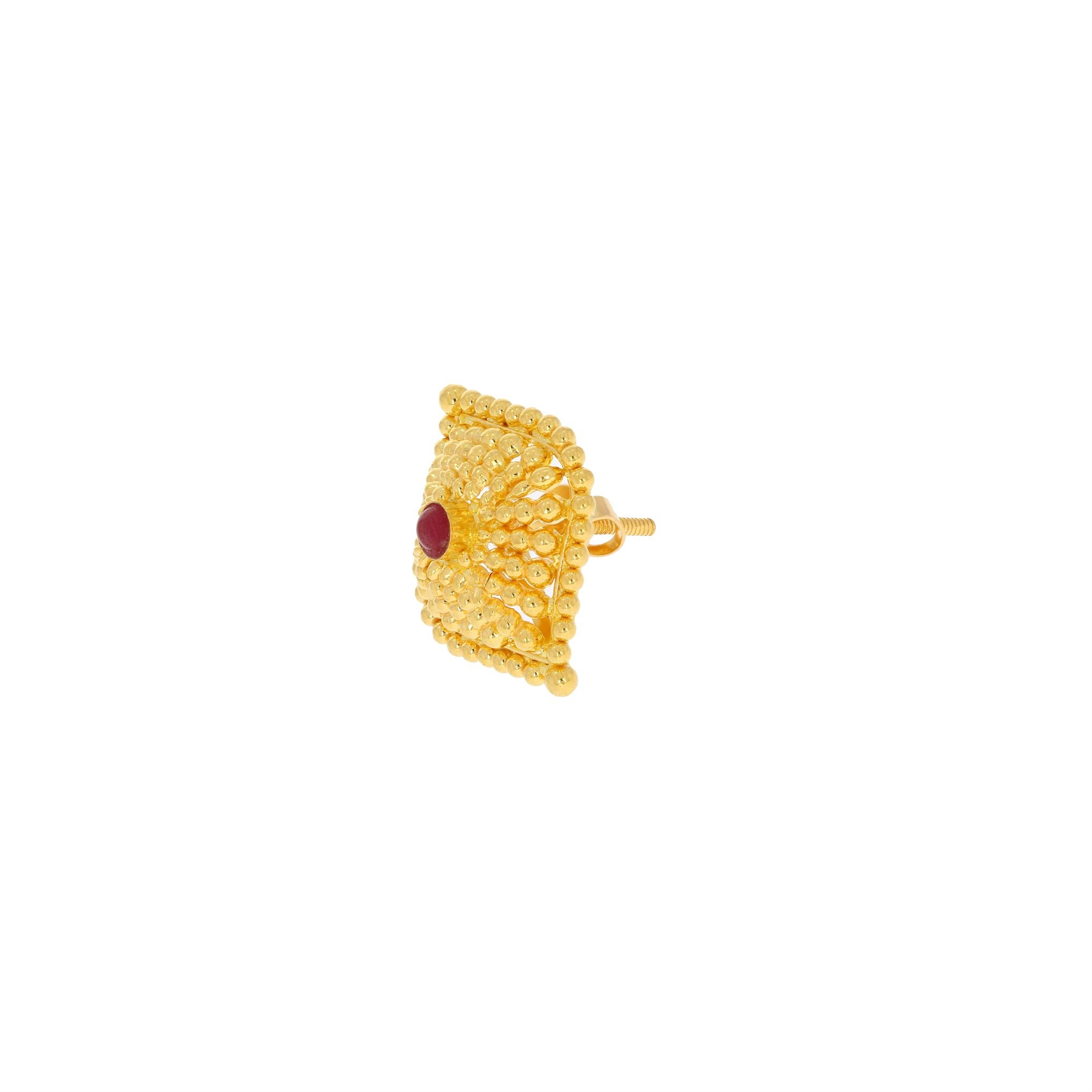Vintage Cuboid Elegance Gold Short Necklace