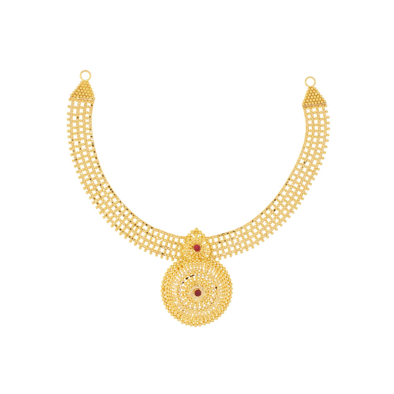 Refined Elegance Cuboid Gold Short Necklace