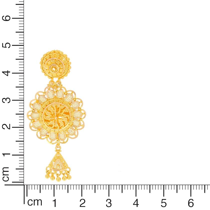 Glamorous Blossom Long Gold Necklace