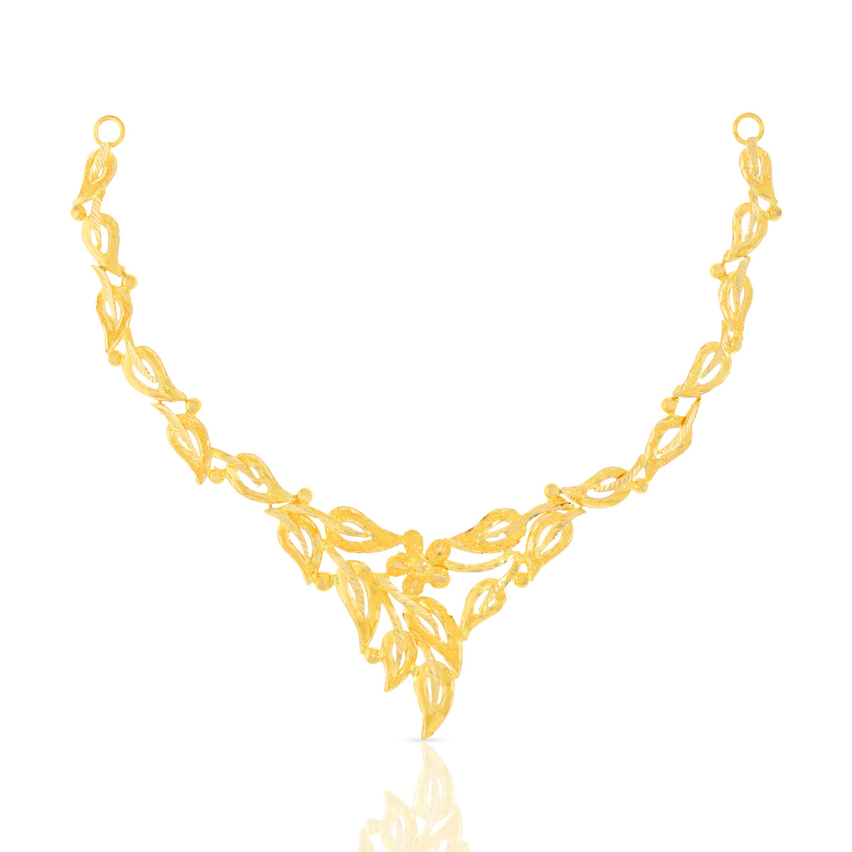 Majestic Foliate Crafting Gold Short Necklace