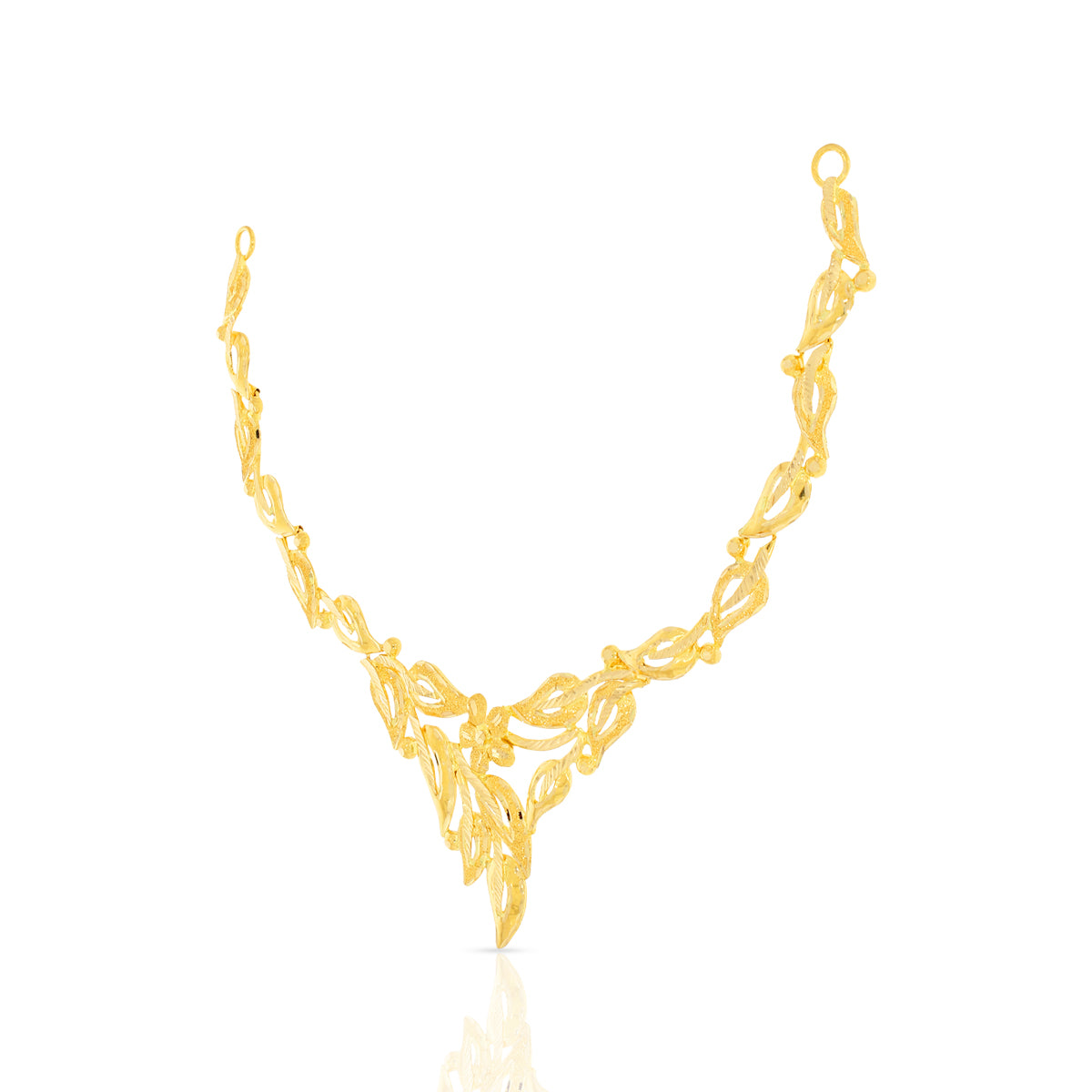 Majestic Foliate Crafting Gold Short Necklace