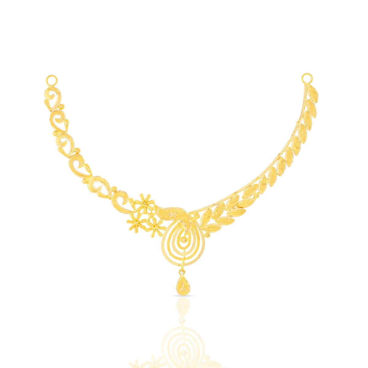 Paisley Radiance Gold Short Necklace