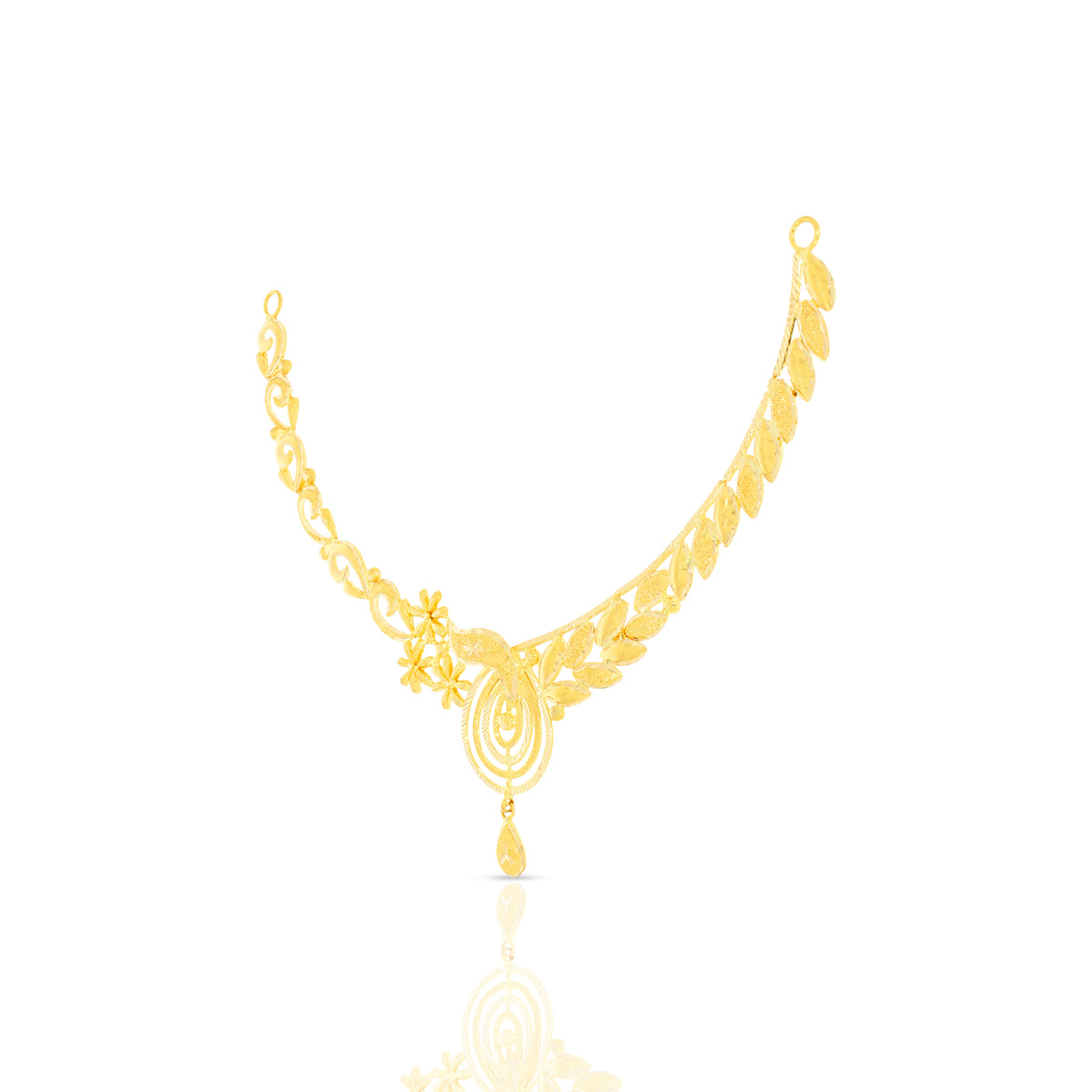 Paisley Radiance Gold Short Necklace