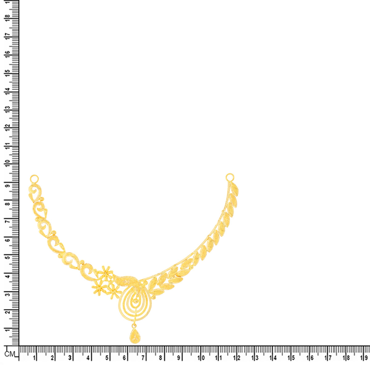 Paisley Radiance Gold Short Necklace