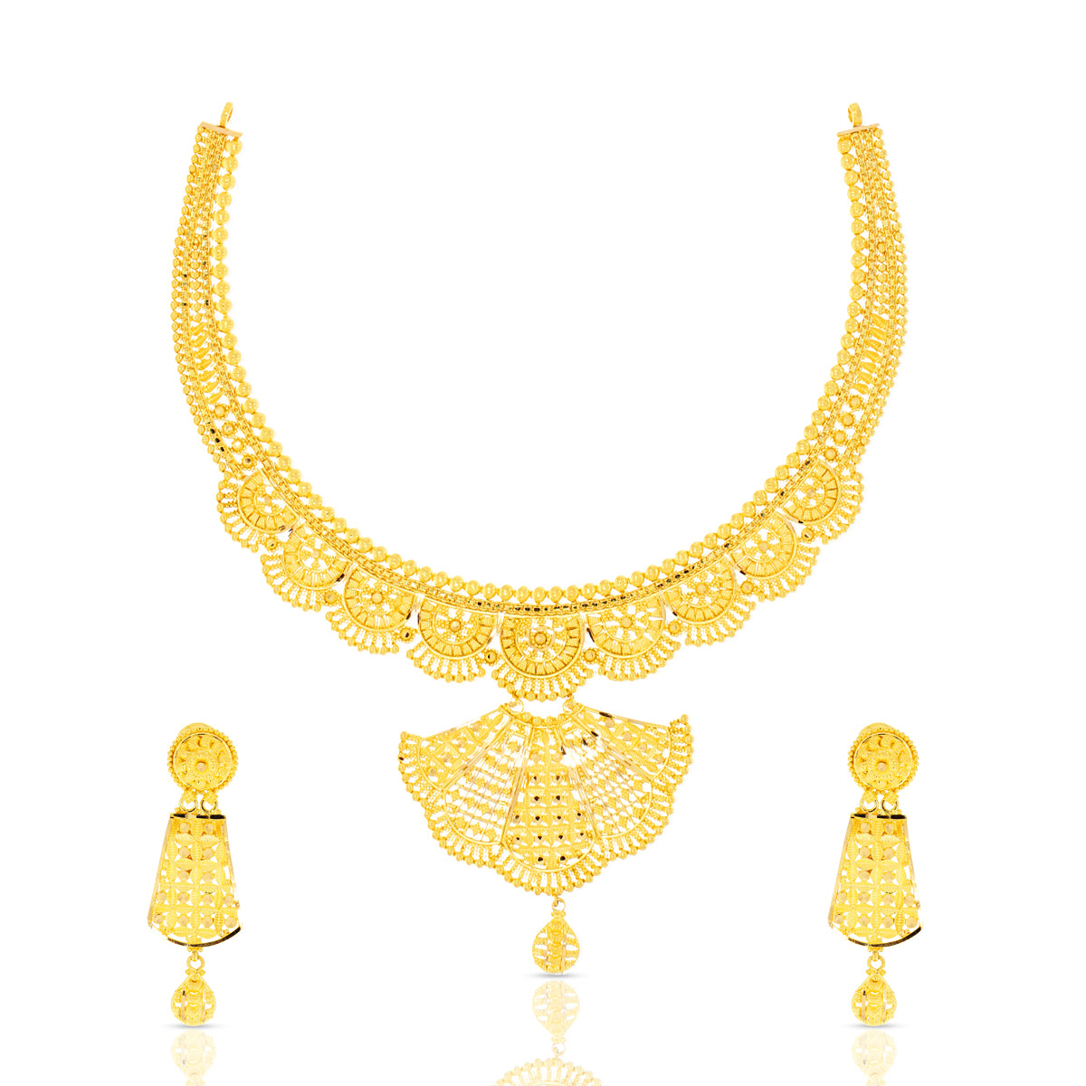 Majestic Glow Wedding Gold Necklace