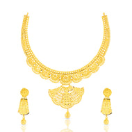 Majestic Glow Wedding Gold Necklace