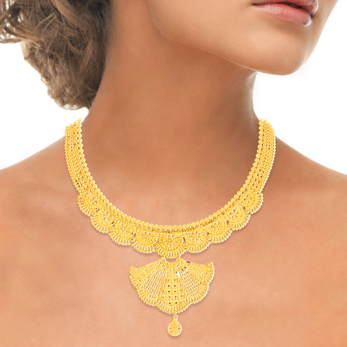 Majestic Glow Wedding Gold Necklace