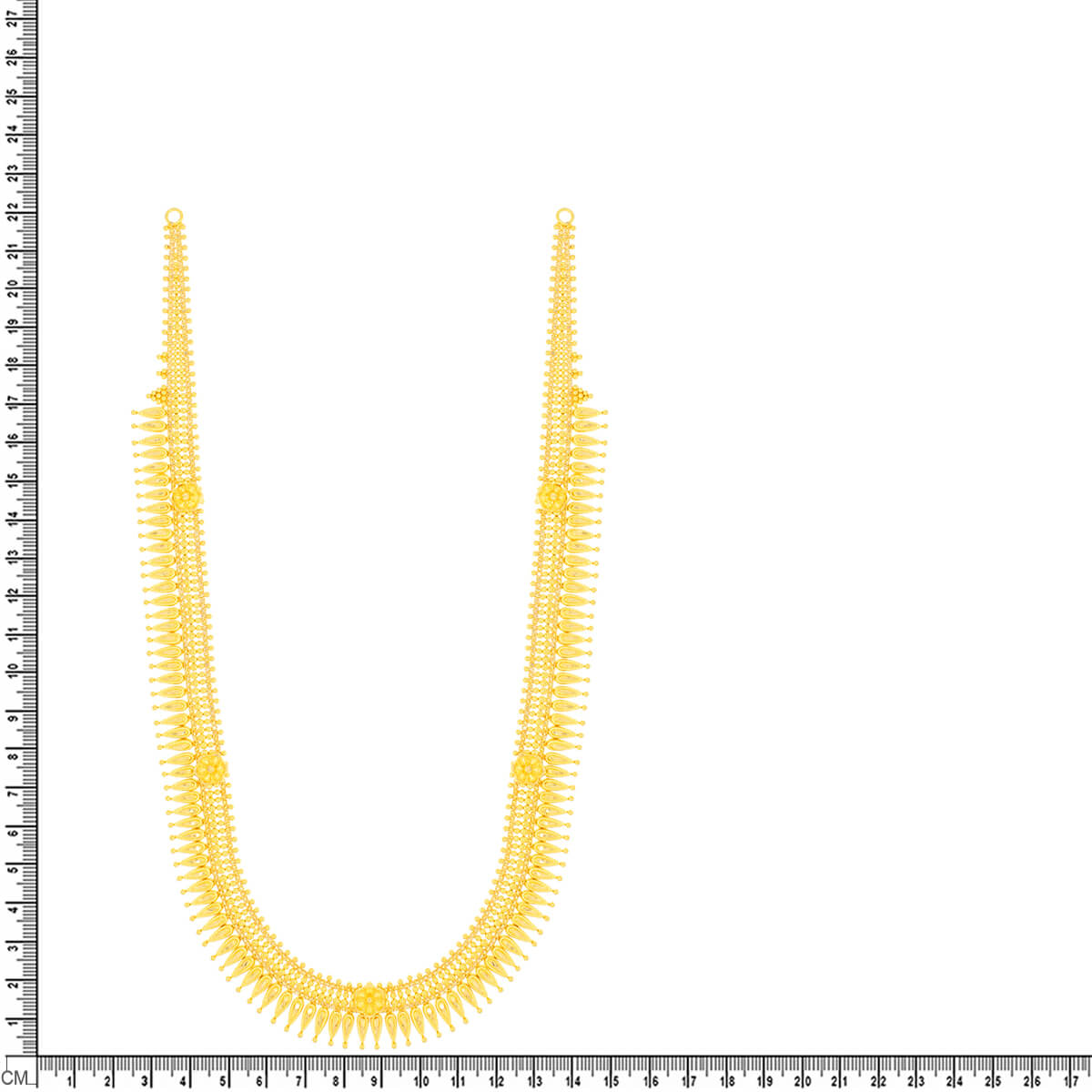 Long Gold Necklace with Subtle Elegance