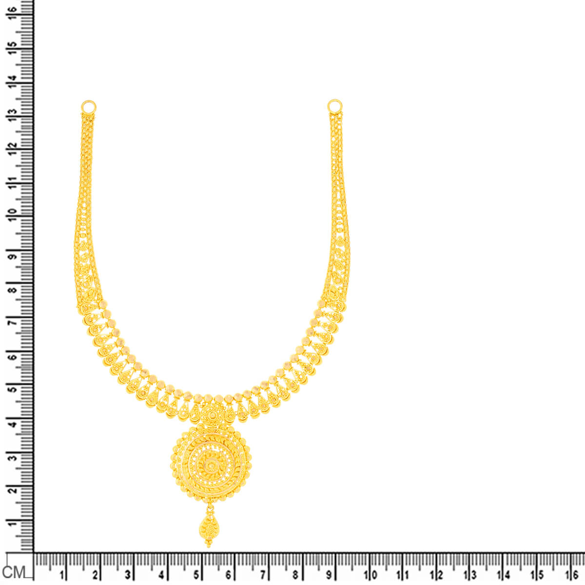 Refined Floral Gleam Gold Short Necklace