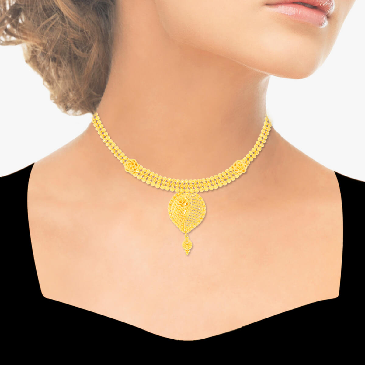 Pure Classic Radiance Gold Short Necklace